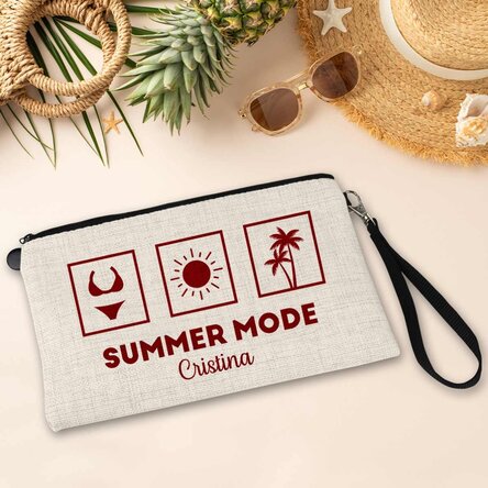 Personalised accessory bag with text - Summer Mode