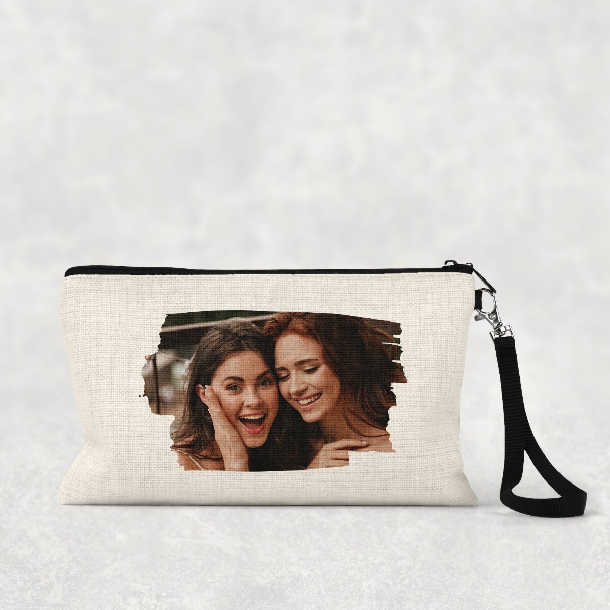 Gepersonaliseerd make-upzakje met een foto - Brush