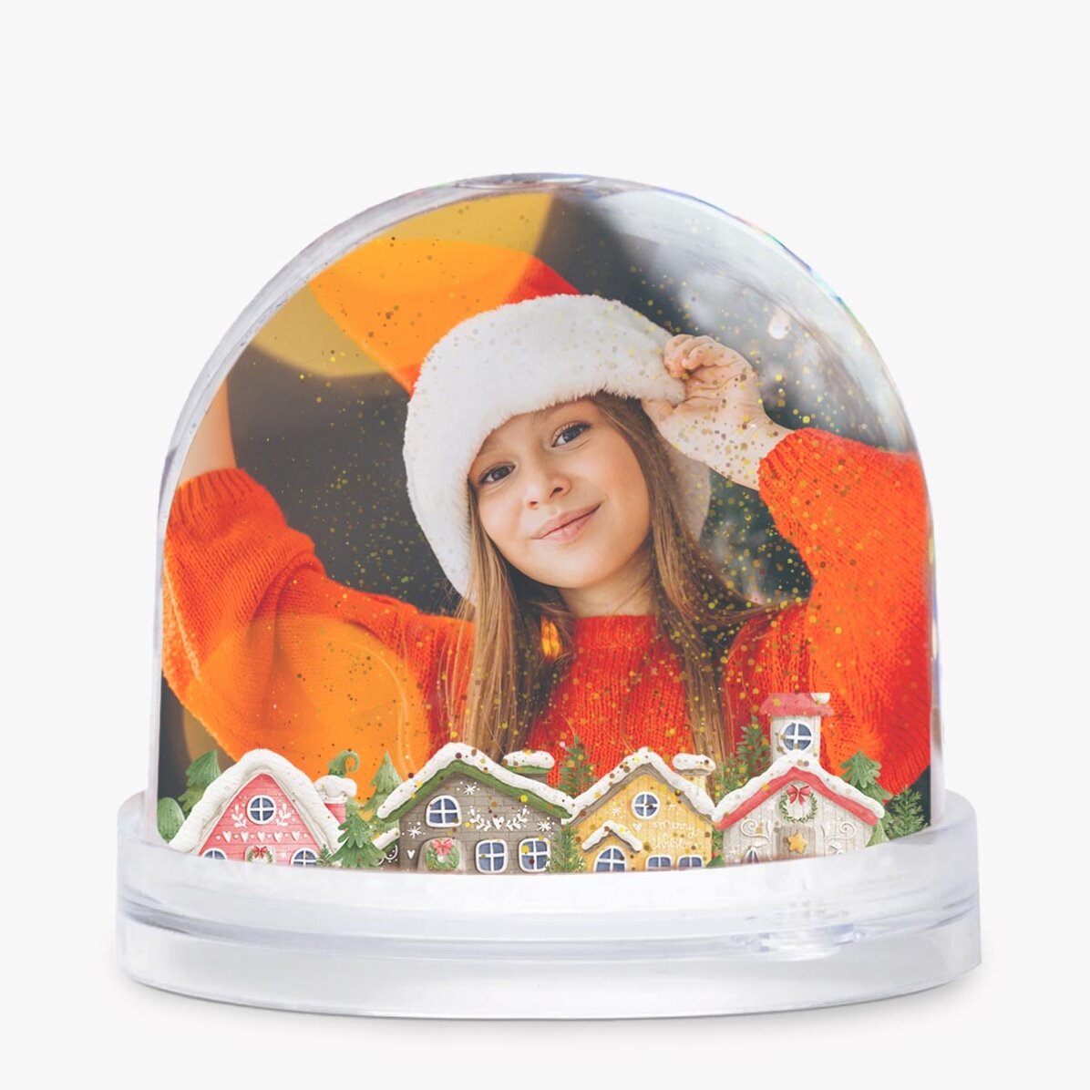 Gepersonaliseerde bureau-kogel met tekst en foto - Kerstmis