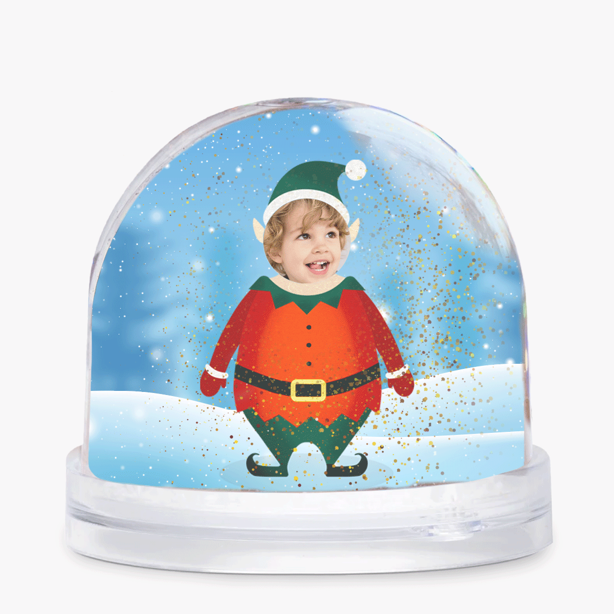 Personalised desk globe with message and text - Santa