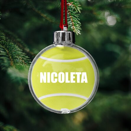 Personalised globe with name - Tennis