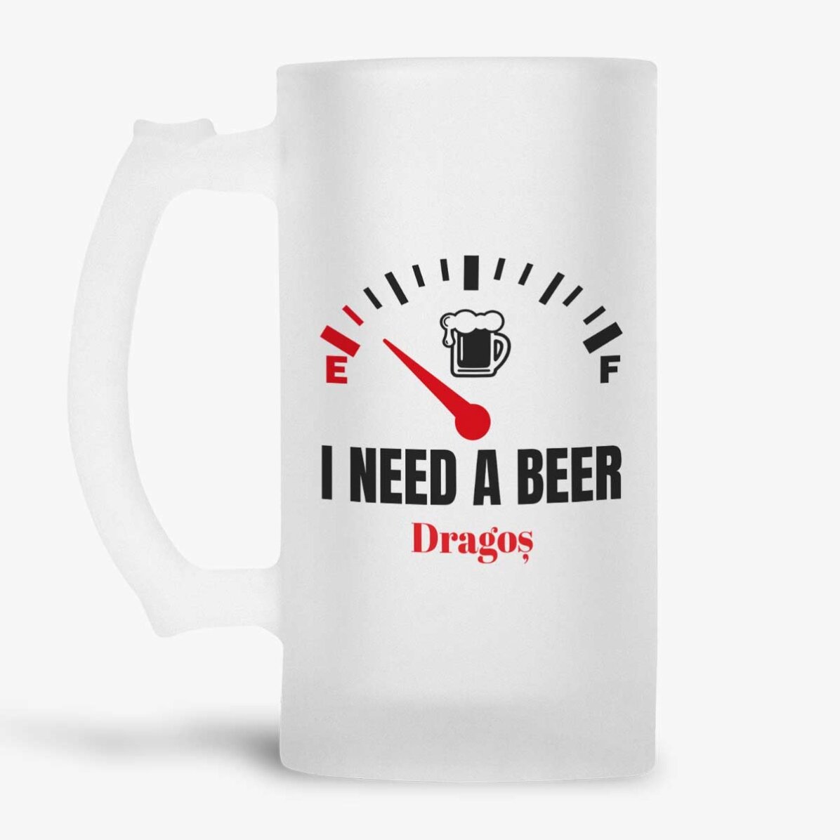 Gepersonaliseerde bierpul met tekst - I need a Beer