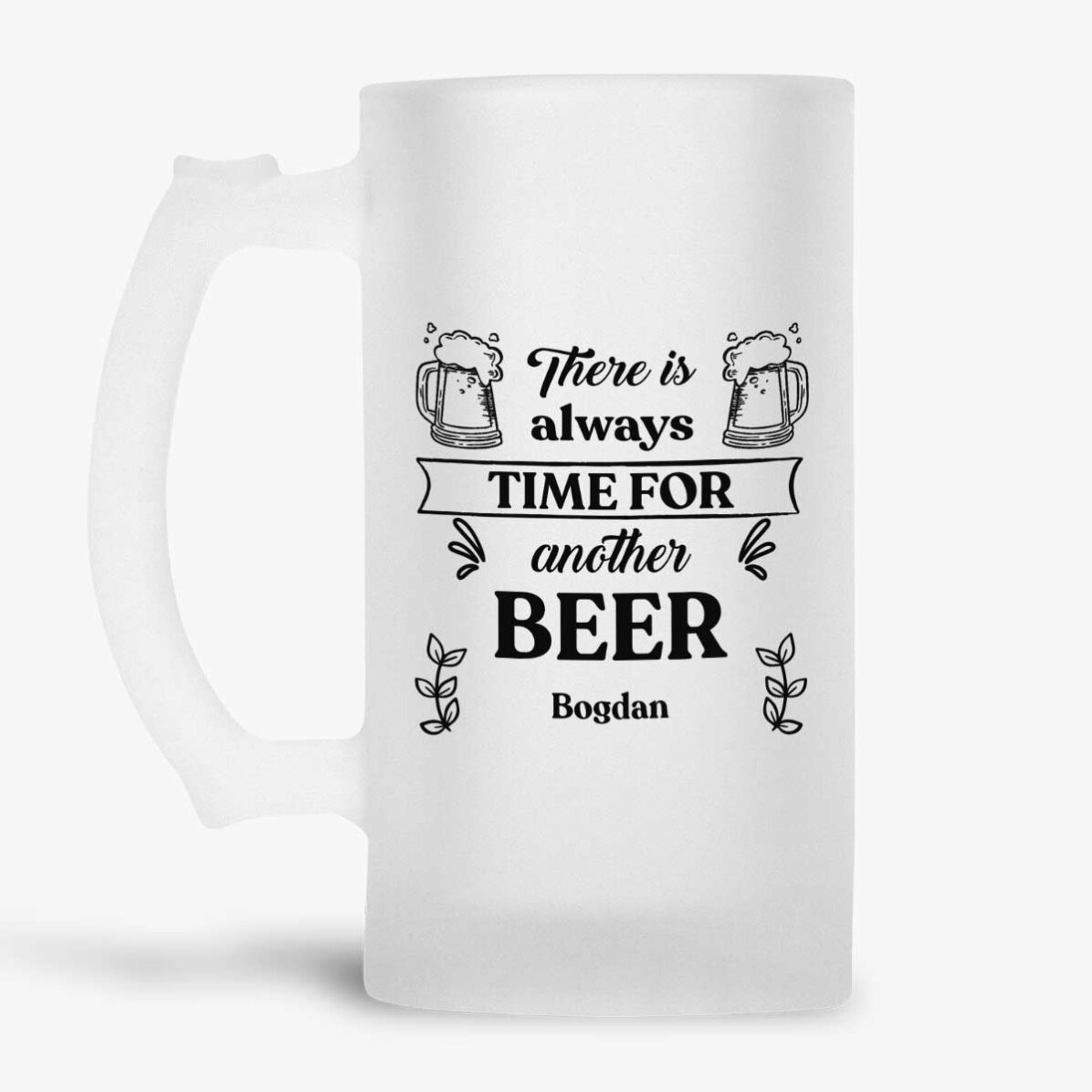 Gepersonaliseerde bierpul met boodschap - Time for Beer