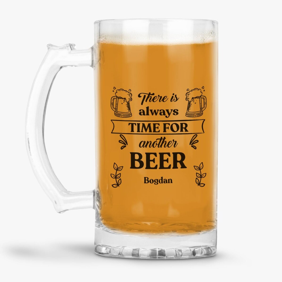 Gepersonaliseerde bierpul met boodschap - Time for Beer