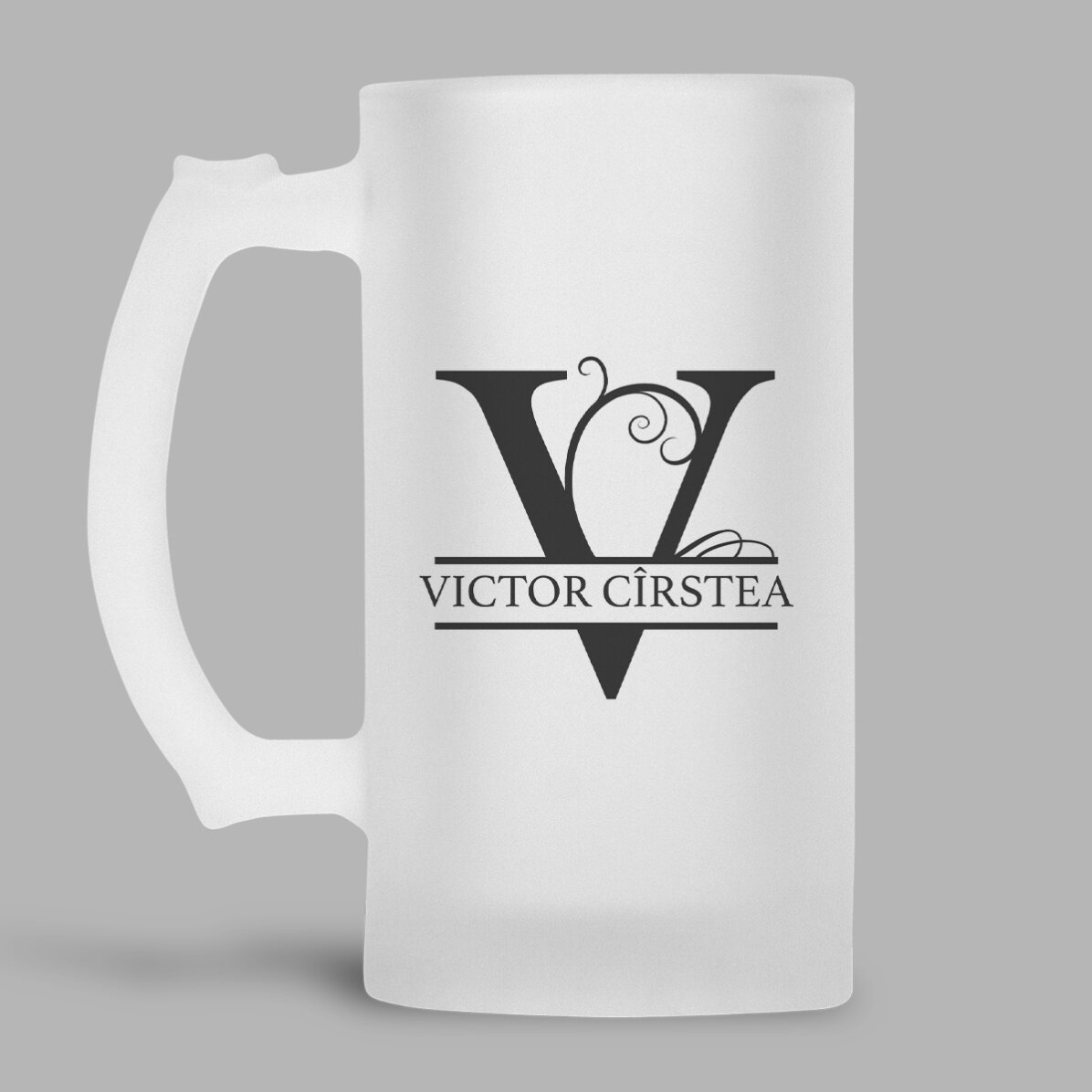 Bierpul met gepersonaliseerd monogram