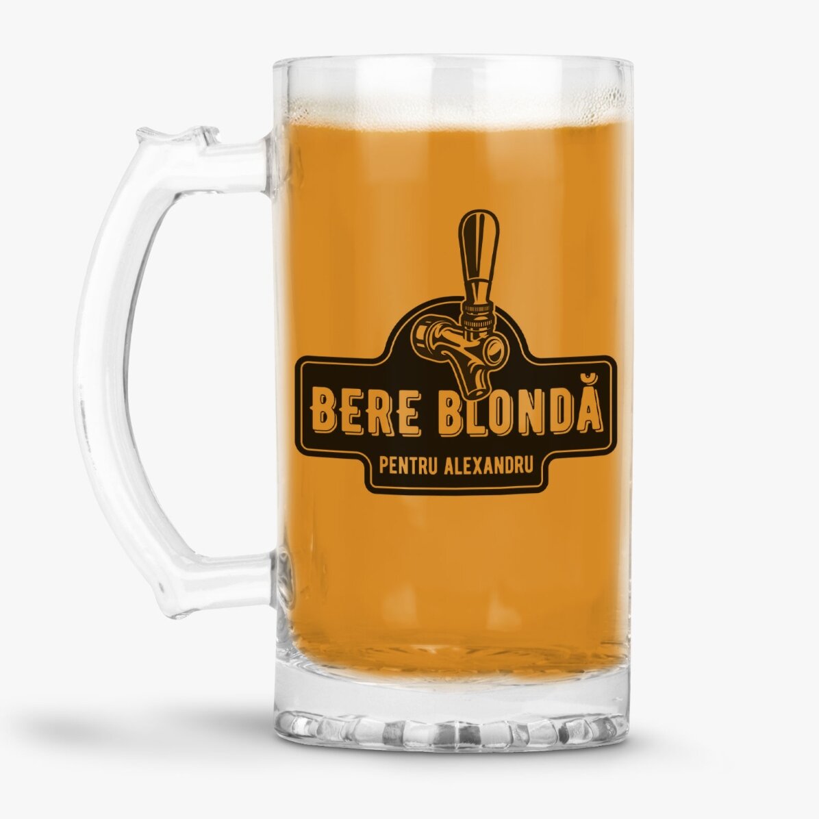 Gepersonaliseerde bierpul met tekst - Blond bier