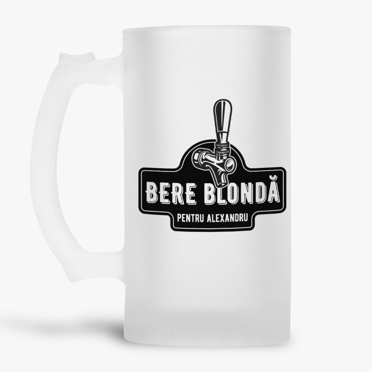 Gepersonaliseerde bierpul met tekst - Blond bier
