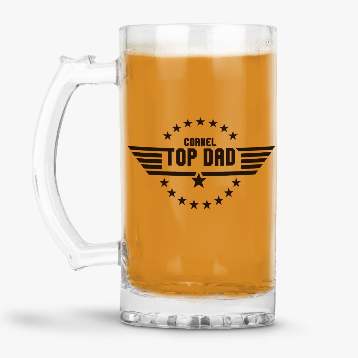 Gepersonaliseerde bierpul met tekst - Top Dad