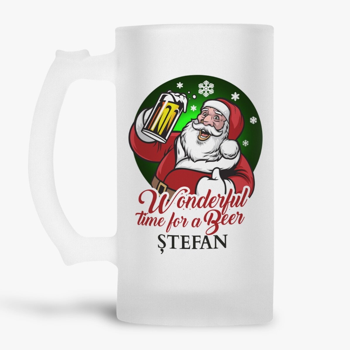 Personalised beer mug with text - Wonderful time for a beer