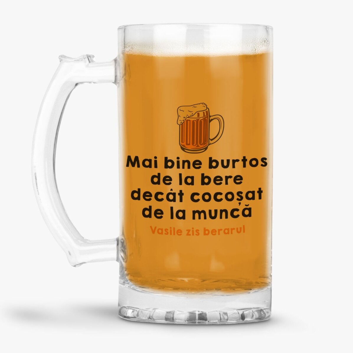 Gepersonaliseerde bierpul met tekst
