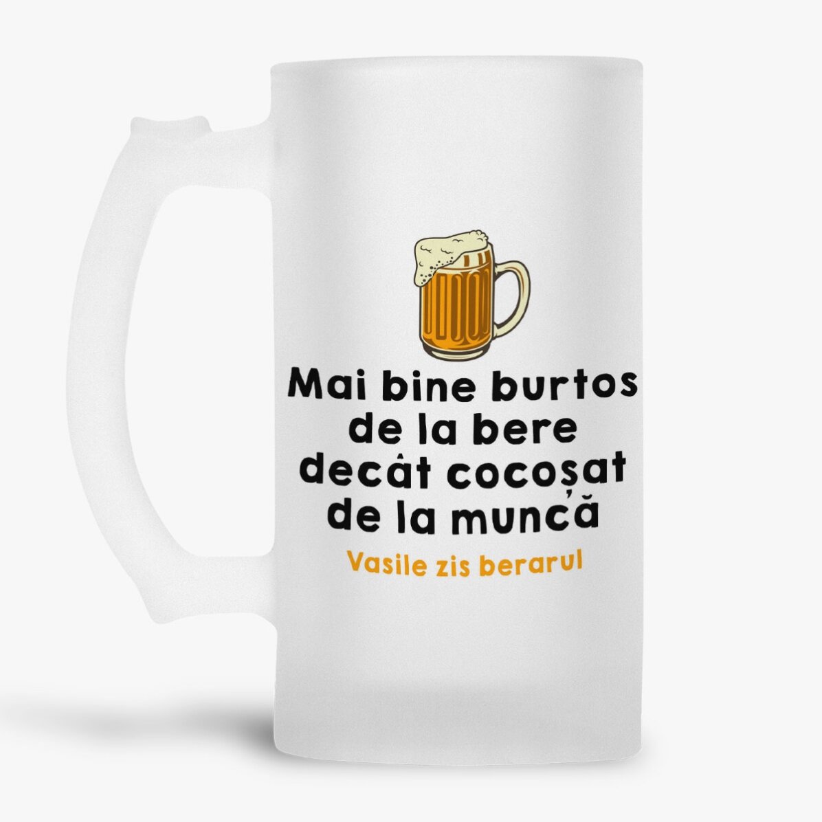 Gepersonaliseerde bierpul met tekst