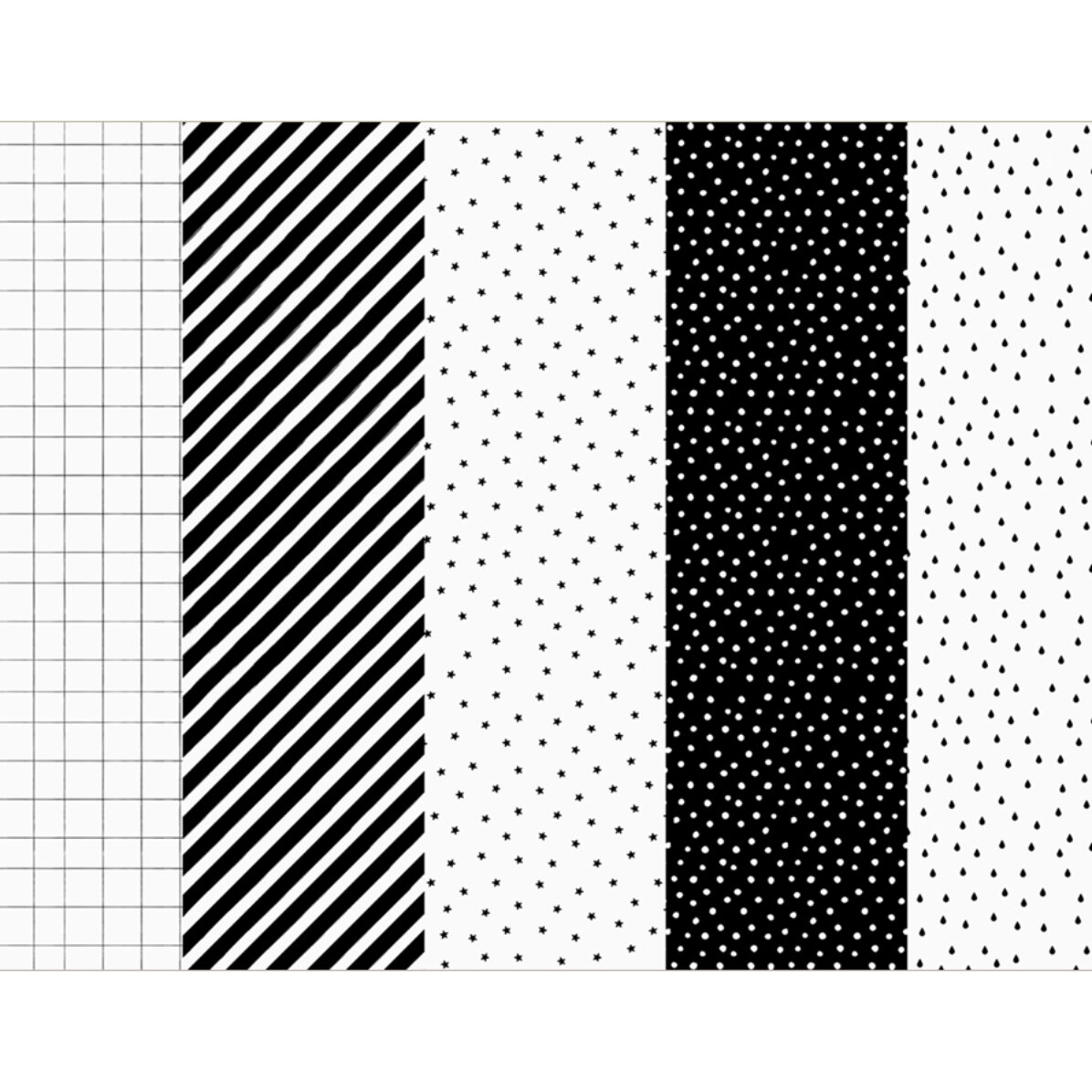 Cadeaupapier mix - wit en zwart