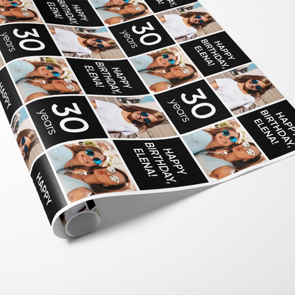 Gepersonaliseerd cadeaupapier met 2 foto