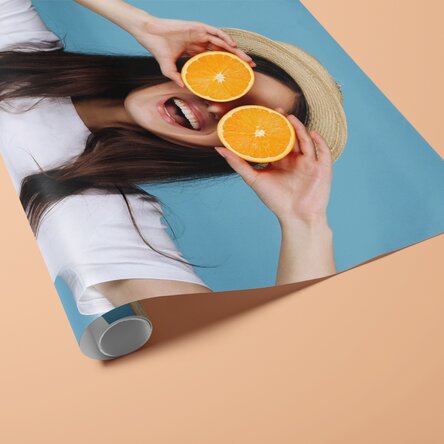 Cadeaupapier met een foto erop