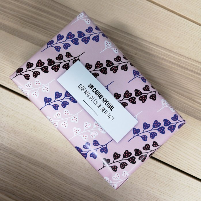 Gepersonaliseerd cadeaupapier met tekst - Bladeren