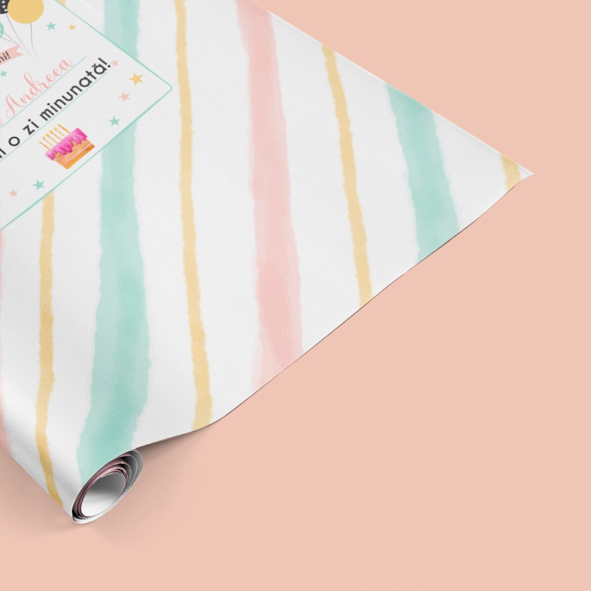 Gepersonaliseerd cadeaupapier met tekst - Kids