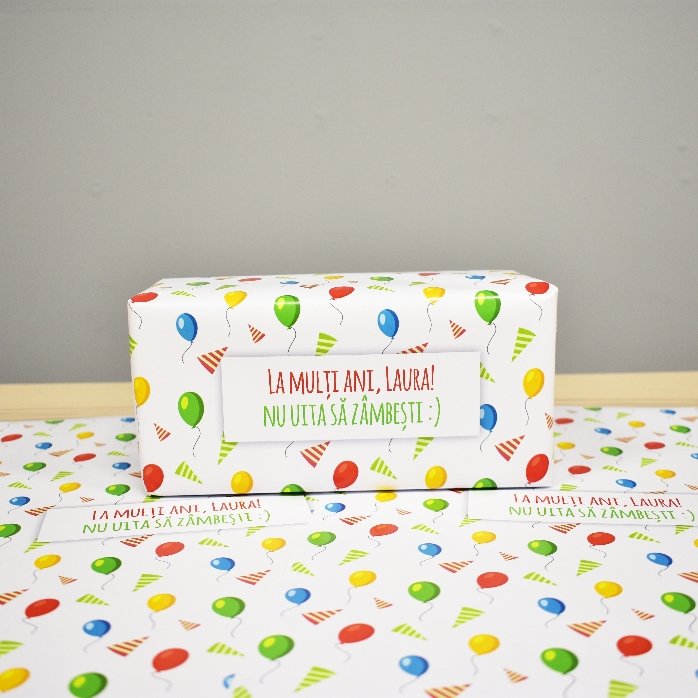 Gepersonaliseerd cadeaupapier - verjaardagsontwerp