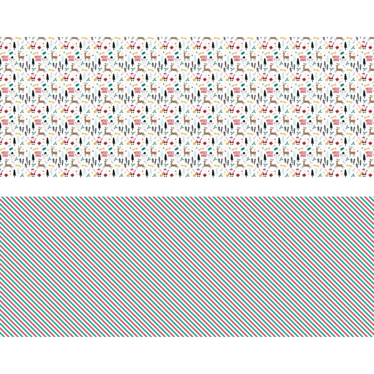 Set van 2 stuks Merry Christmas-cadeaupapier