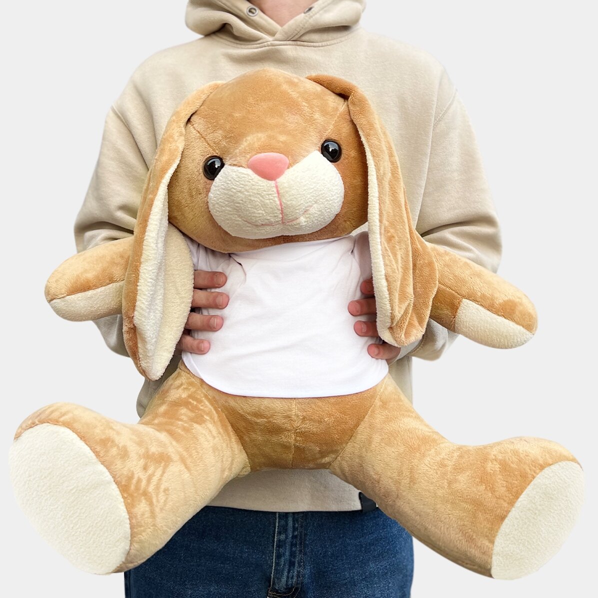Personalised bunny with a photo - Heart model
