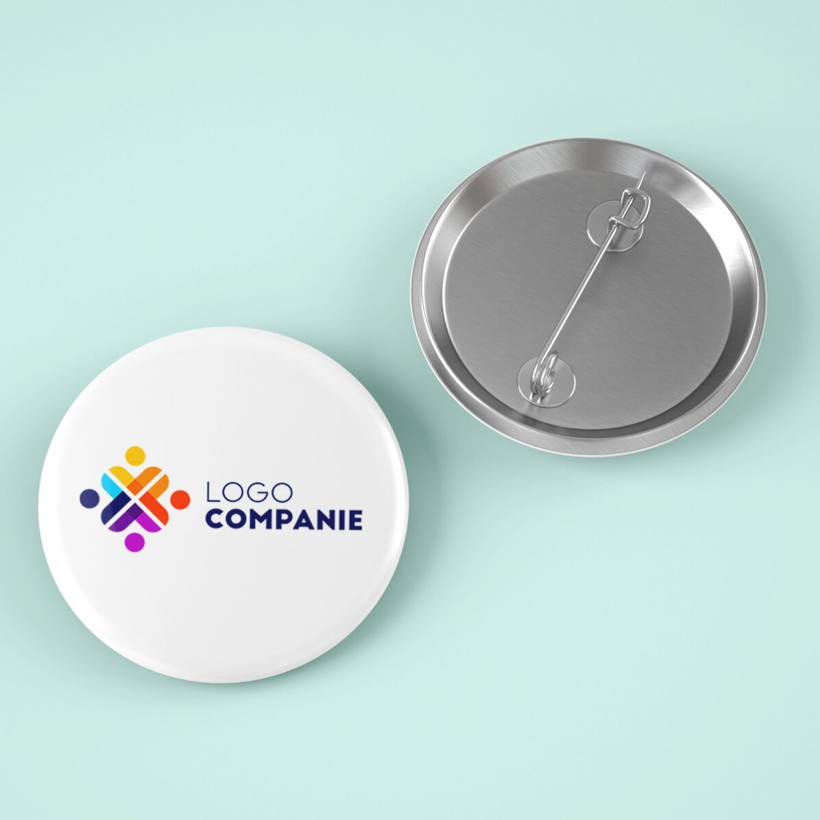 Gepersonaliseerde button met logo