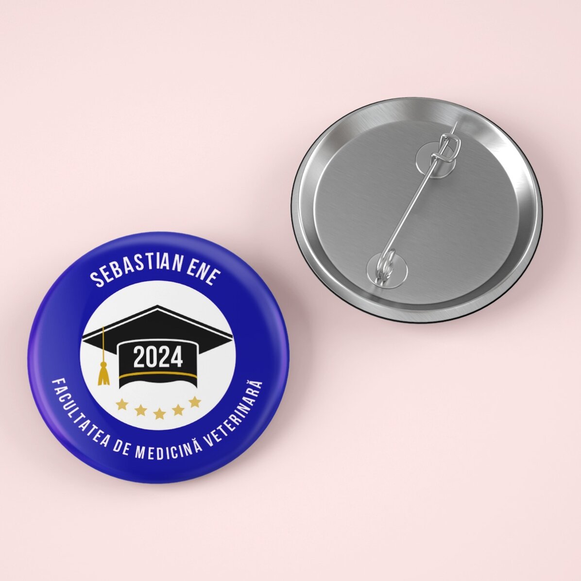 Personalised badge with text - Graduate