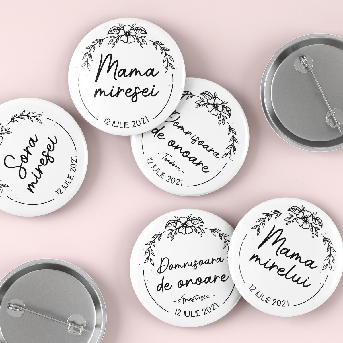 Gepersonaliseerd insigne met tekst - Bride