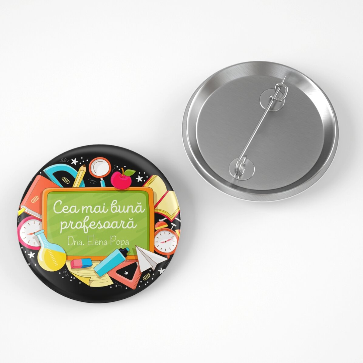 Gepersonaliseerde button met tekst - School