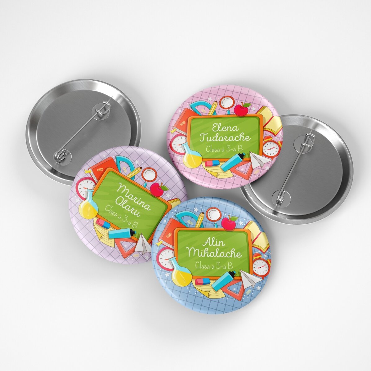 Gepersonaliseerde button met tekst - School