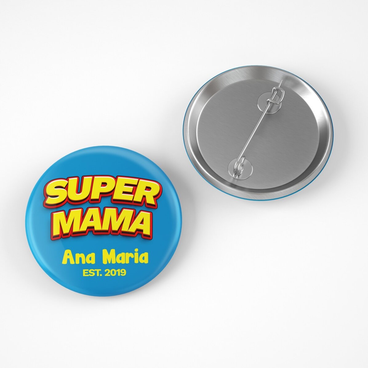 Gepersonaliseerde button met tekst - Super Mama