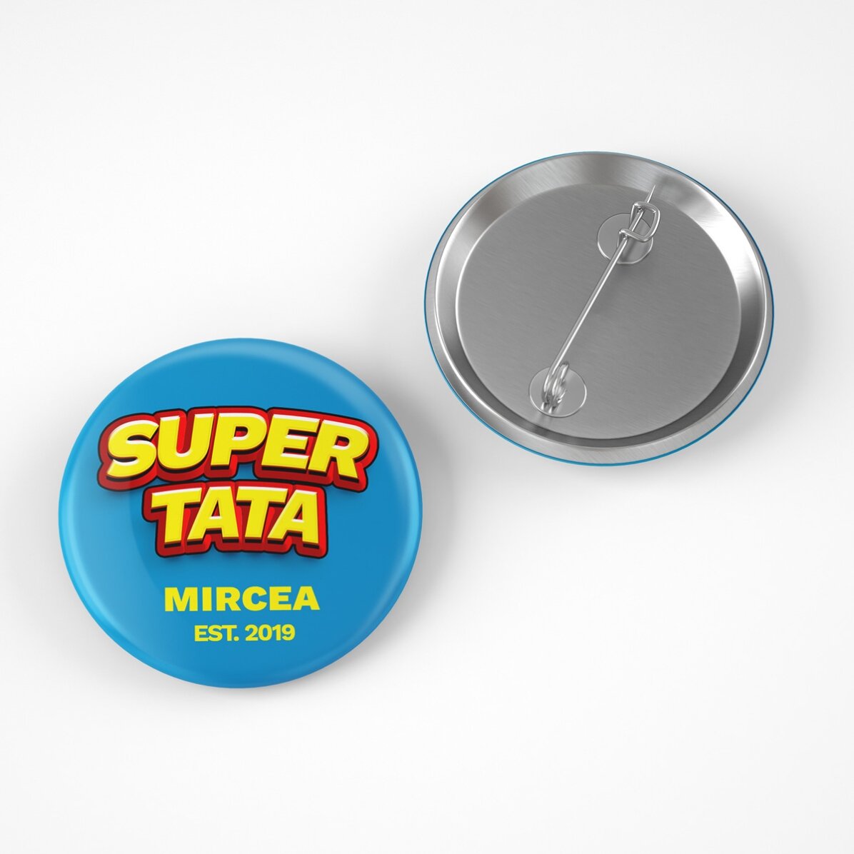 Gepersonaliseerde button met tekst - Super Papa