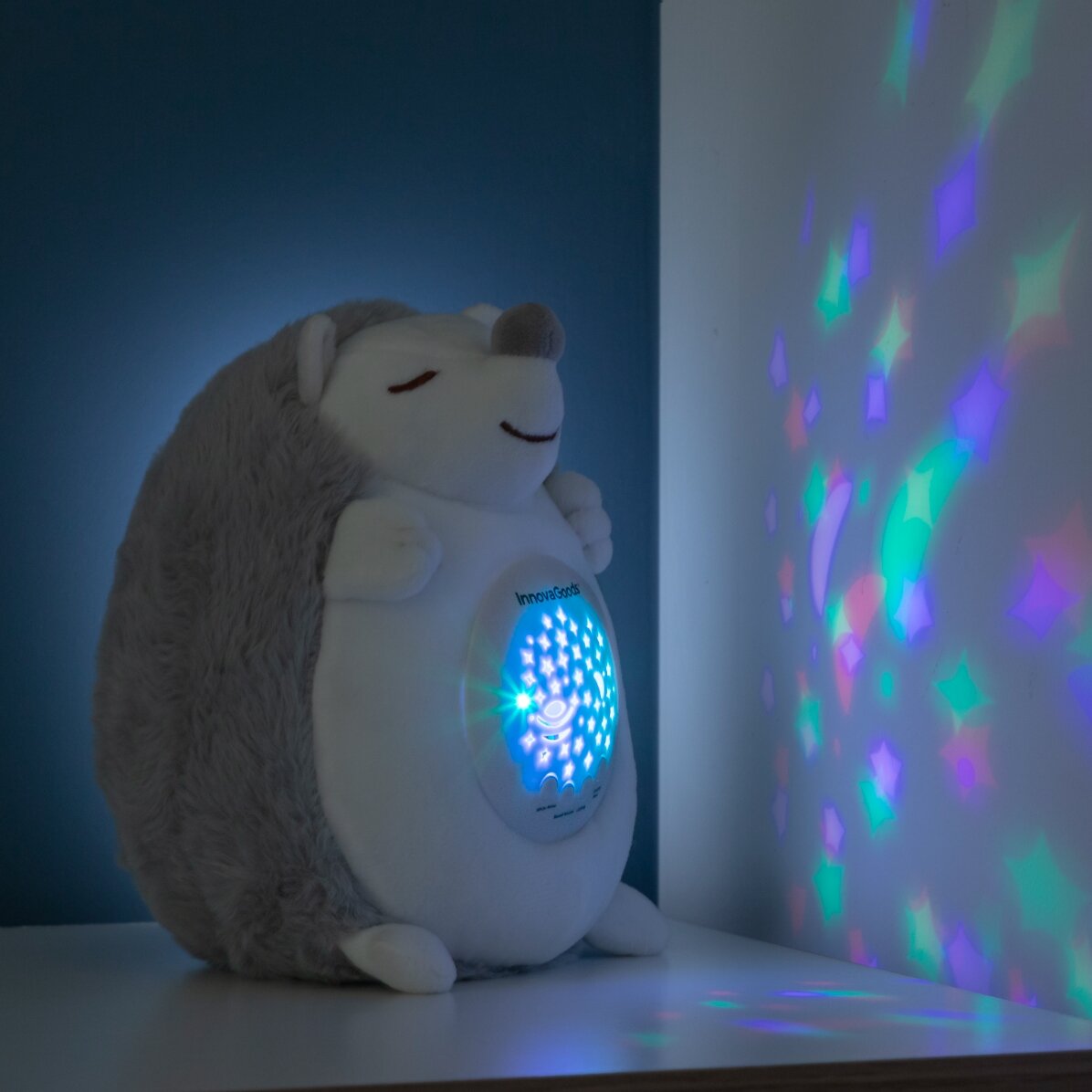 Pluche egel met licht- en geluidseffecten