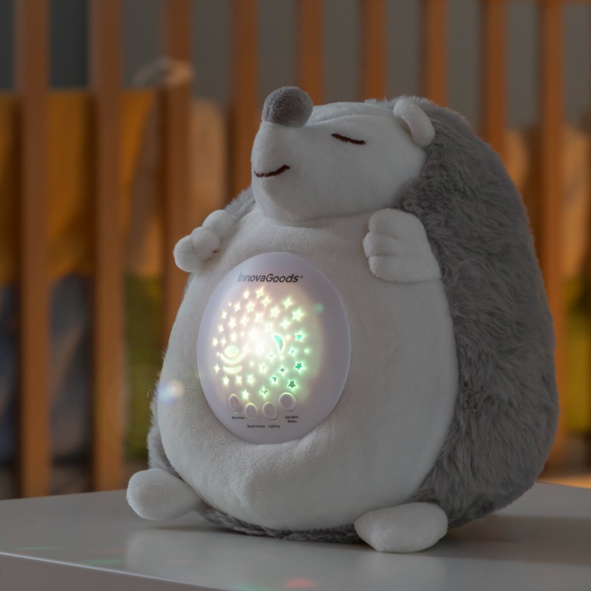 Pluche egel met licht- en geluidseffecten