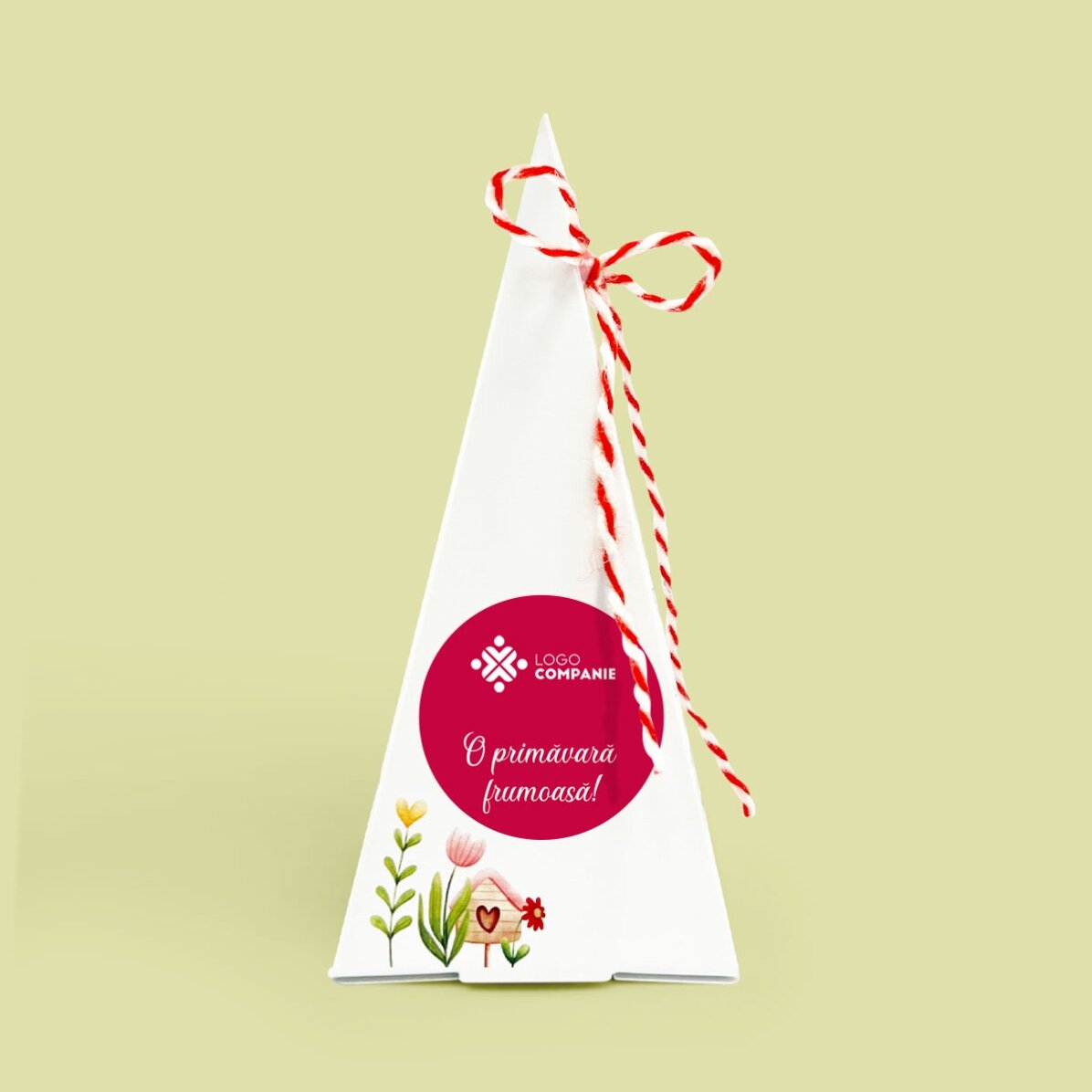Gepersonaliseerde bloemenplantset met logo en boodschap
