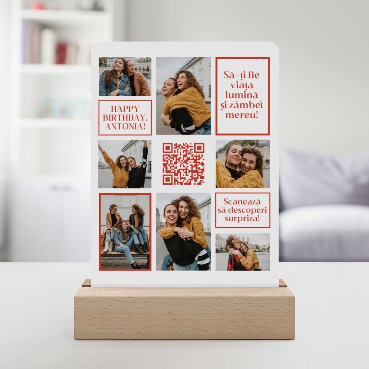 Gepersonaliseerde LED-nachtlampje met 7 foto