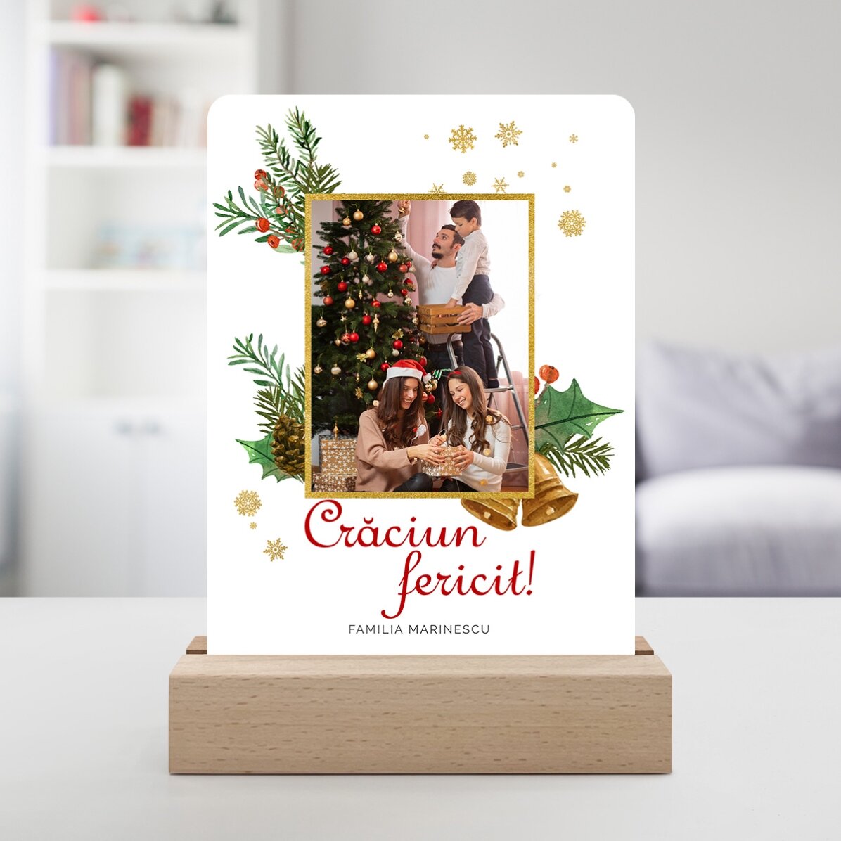 Gepersonaliseerde LED-nachtlampje met een foto en tekst - Glitter Frame