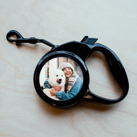 Gepersonaliseerde hondenriem met twee foto’s