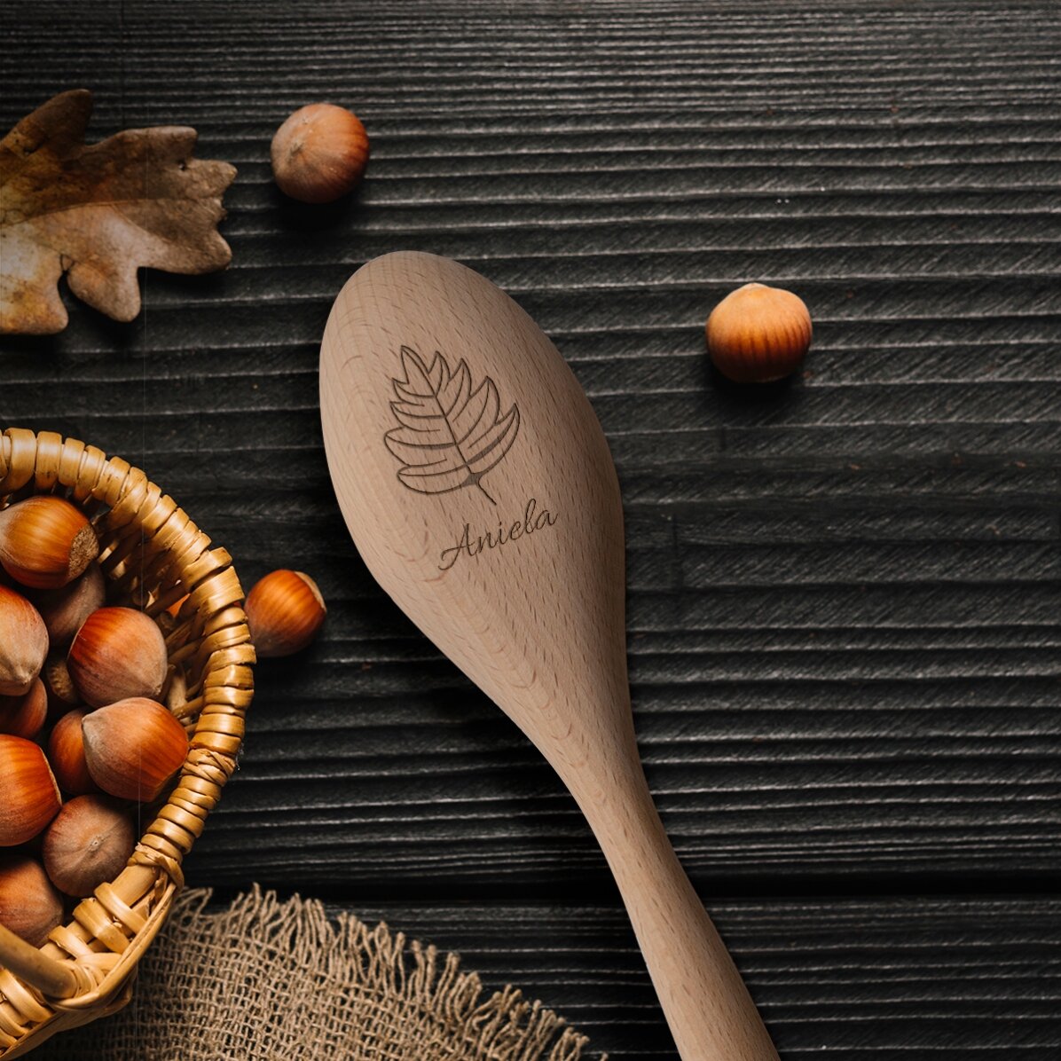 Gepersonaliseerde houten lepel - Herfstsmaken
