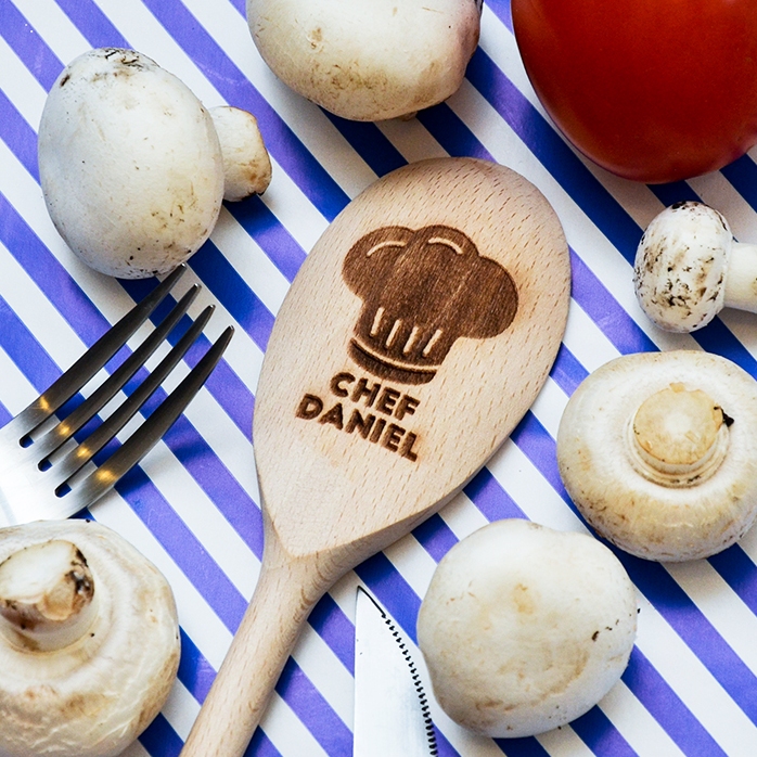 Gepersonaliseerde houten lepel - Chef