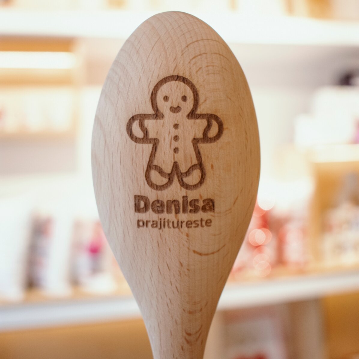Gepersonaliseerde houten lepel - Gingerbread
