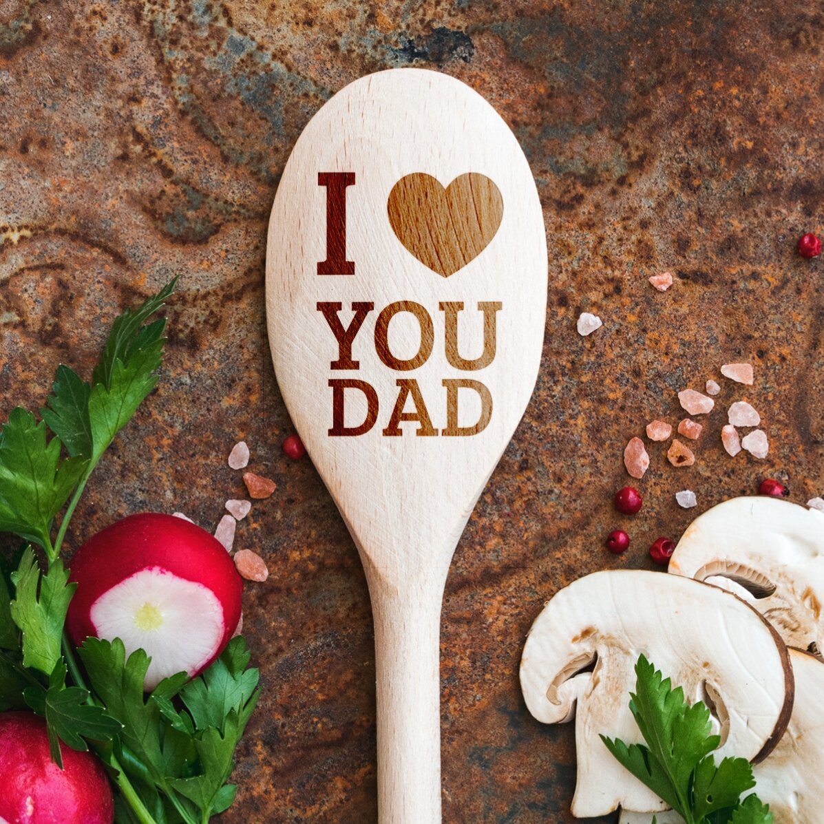 Gepersonaliseerde houten lepel - I love you