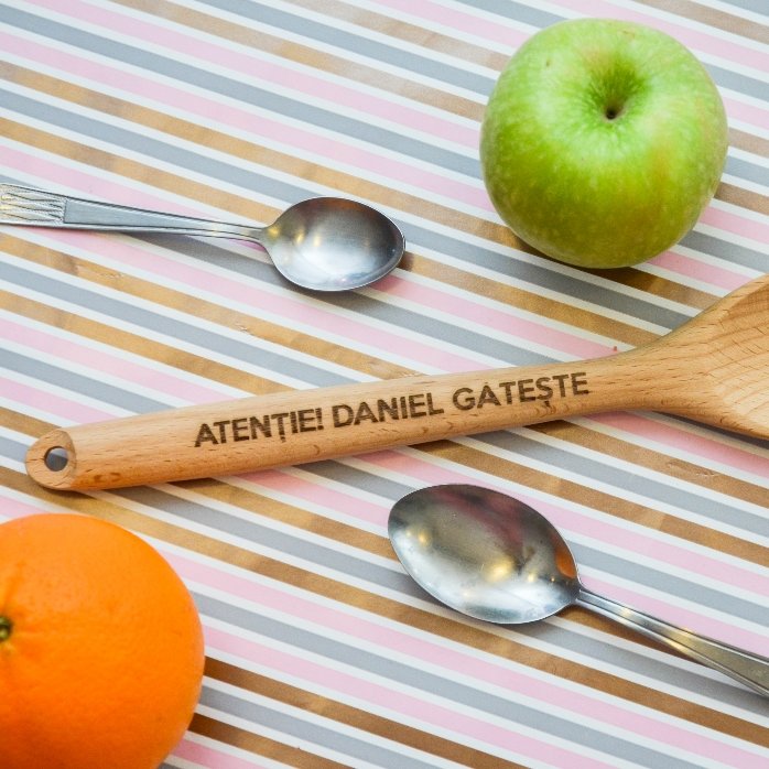 Gepersonaliseerde houten lepel - rond model