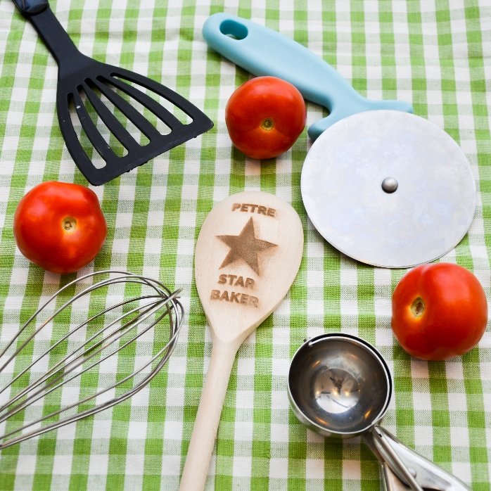 Gepersonaliseerde houten lepel - De ster van de keuken