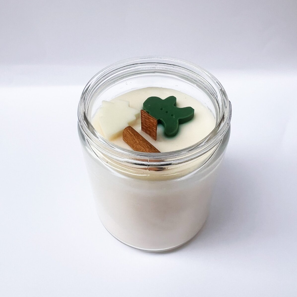 Large scented candle personalised with 4 photos and text - Christmas gift