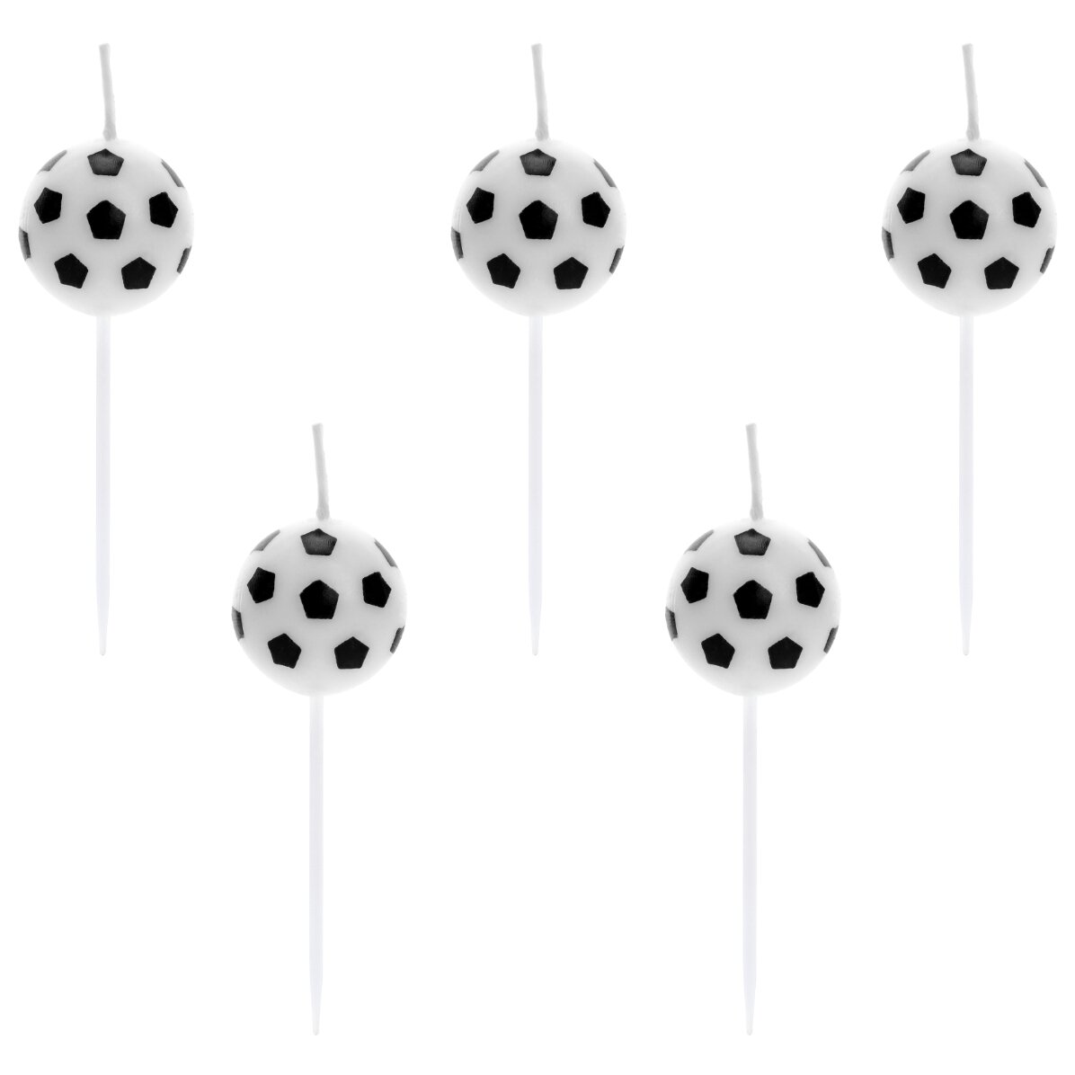 Taartkaarsjes - 6 voetballen
