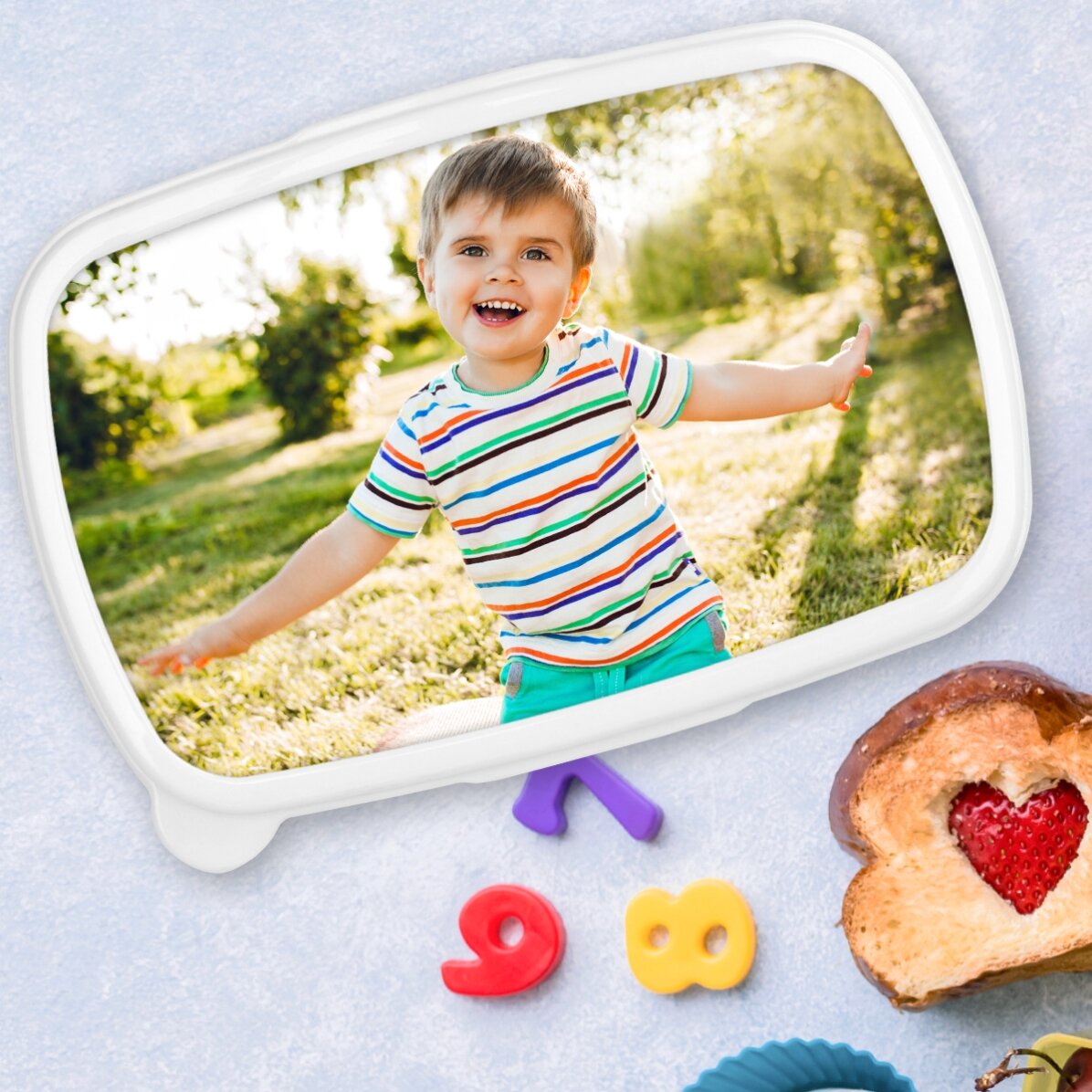 Lunchbox, gepersonaliseerde opwarmdoos met foto
