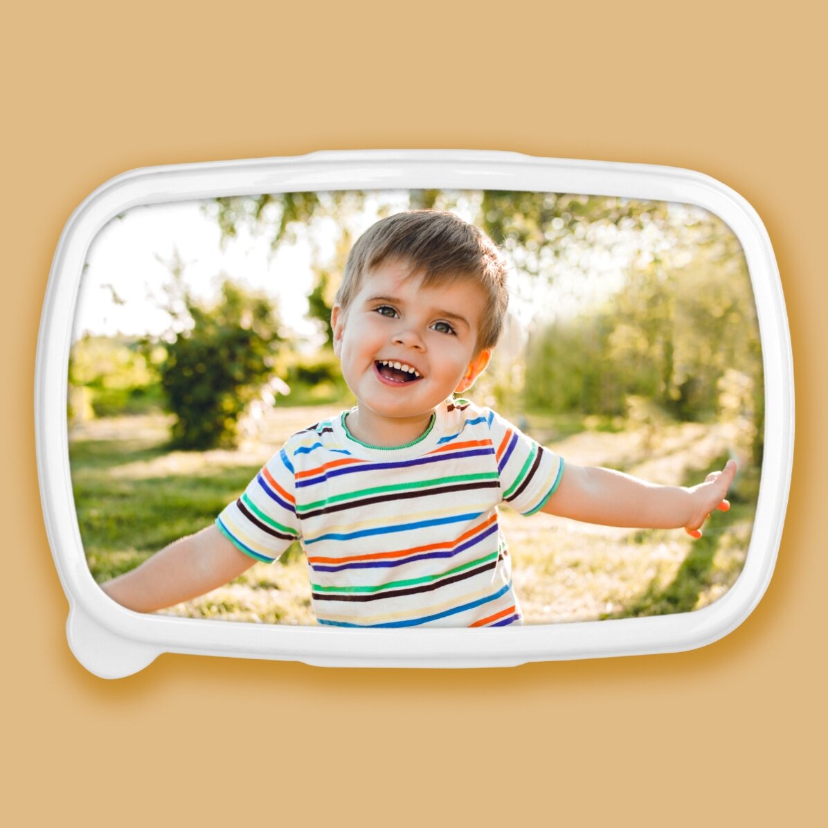 Lunchbox, gepersonaliseerde opwarmdoos met foto