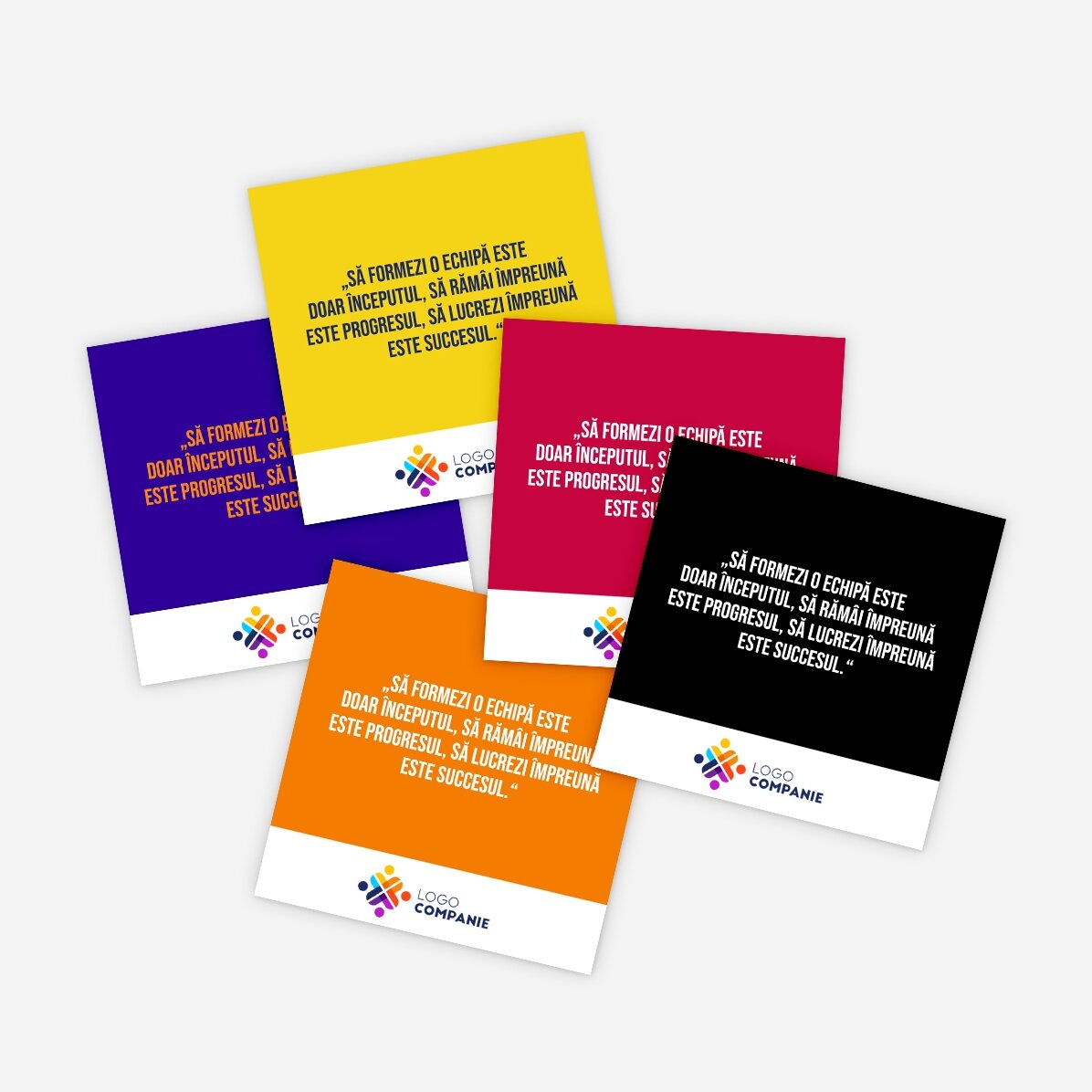 Gepersonaliseerde magneet van 10 x 10 met logo en tekst