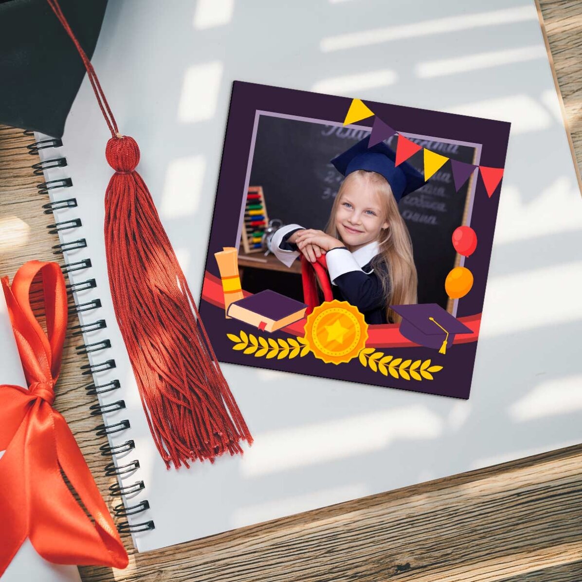 Personalised 10x10 magnet with photo - Graduation