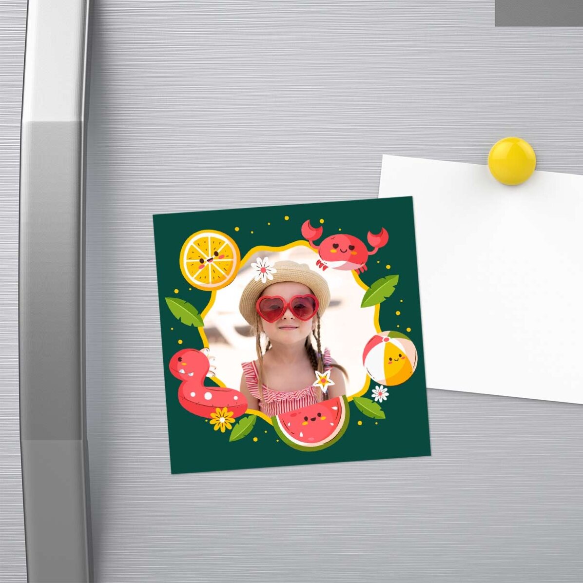 Gepersonaliseerde magneet van 10x10 met foto - Zomervakantie