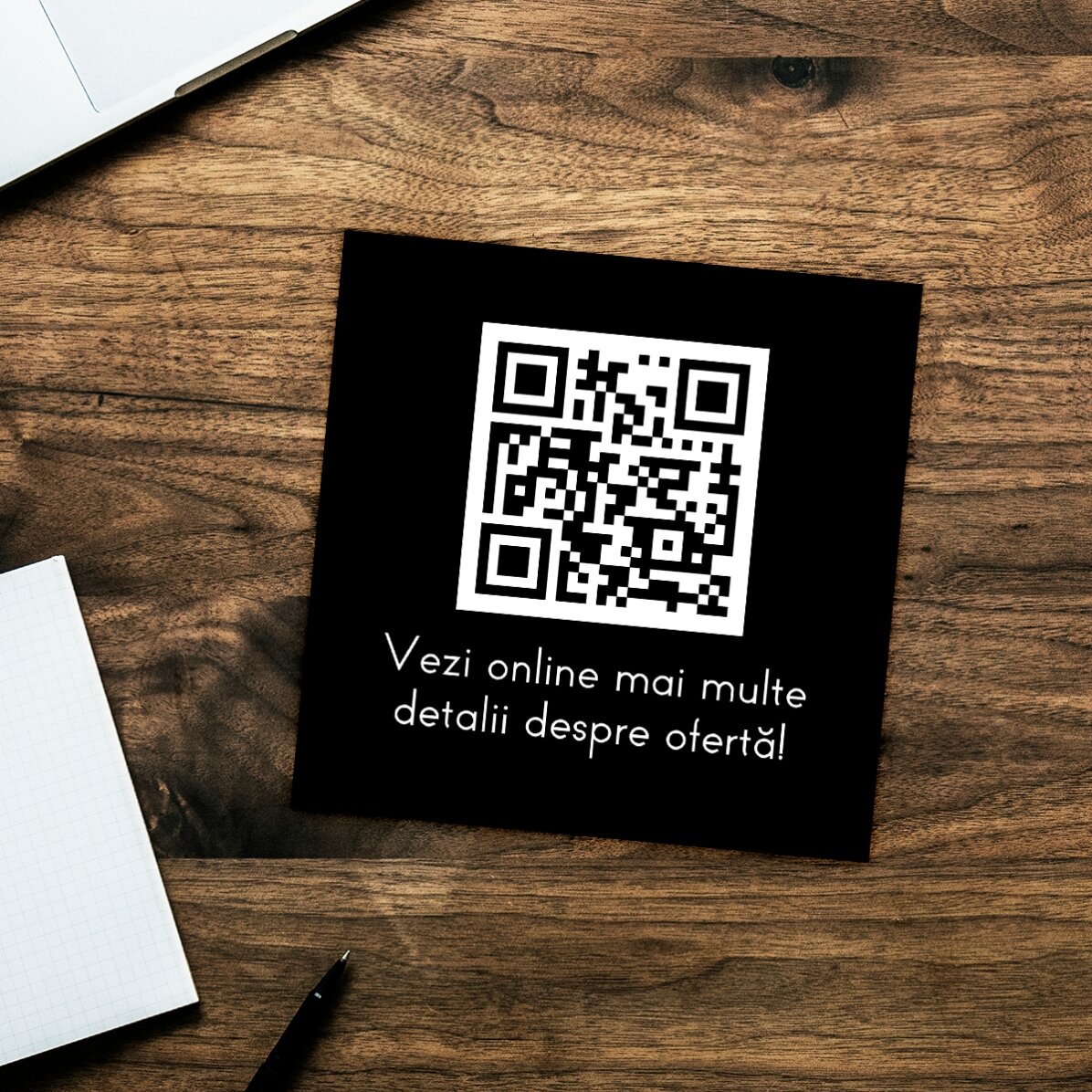 Gepersonaliseerde magneet van 10x10 met tekst en QR-code
